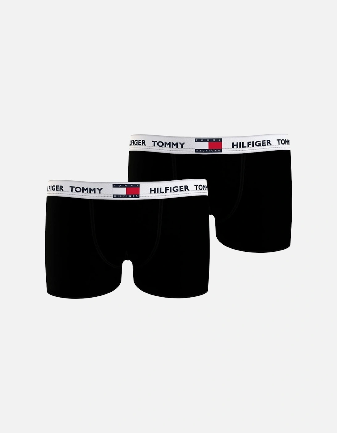 2-Pack Flag Logo Boys Boxer Trunks, Black