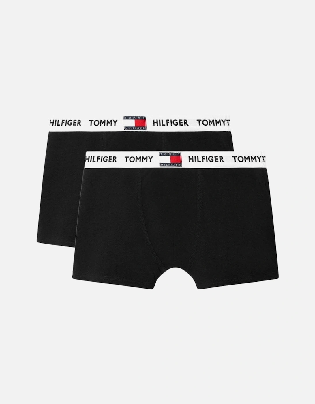 2-Pack Flag Logo Boys Boxer Trunks, Black