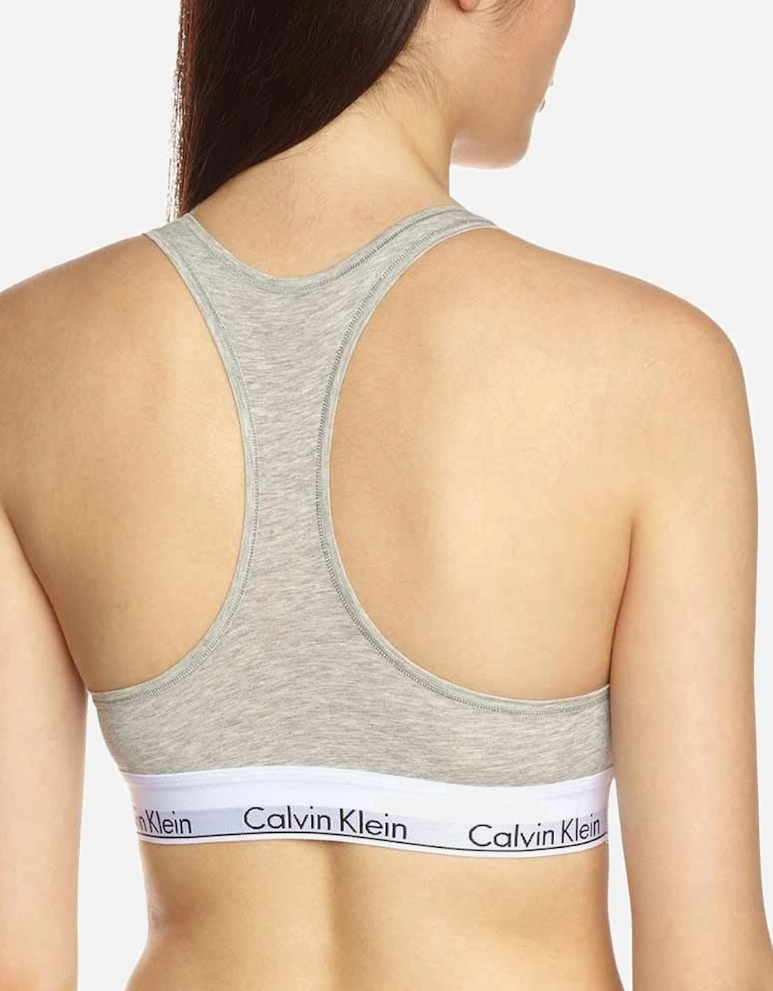 Modern Cotton Bralette, Grey Heather