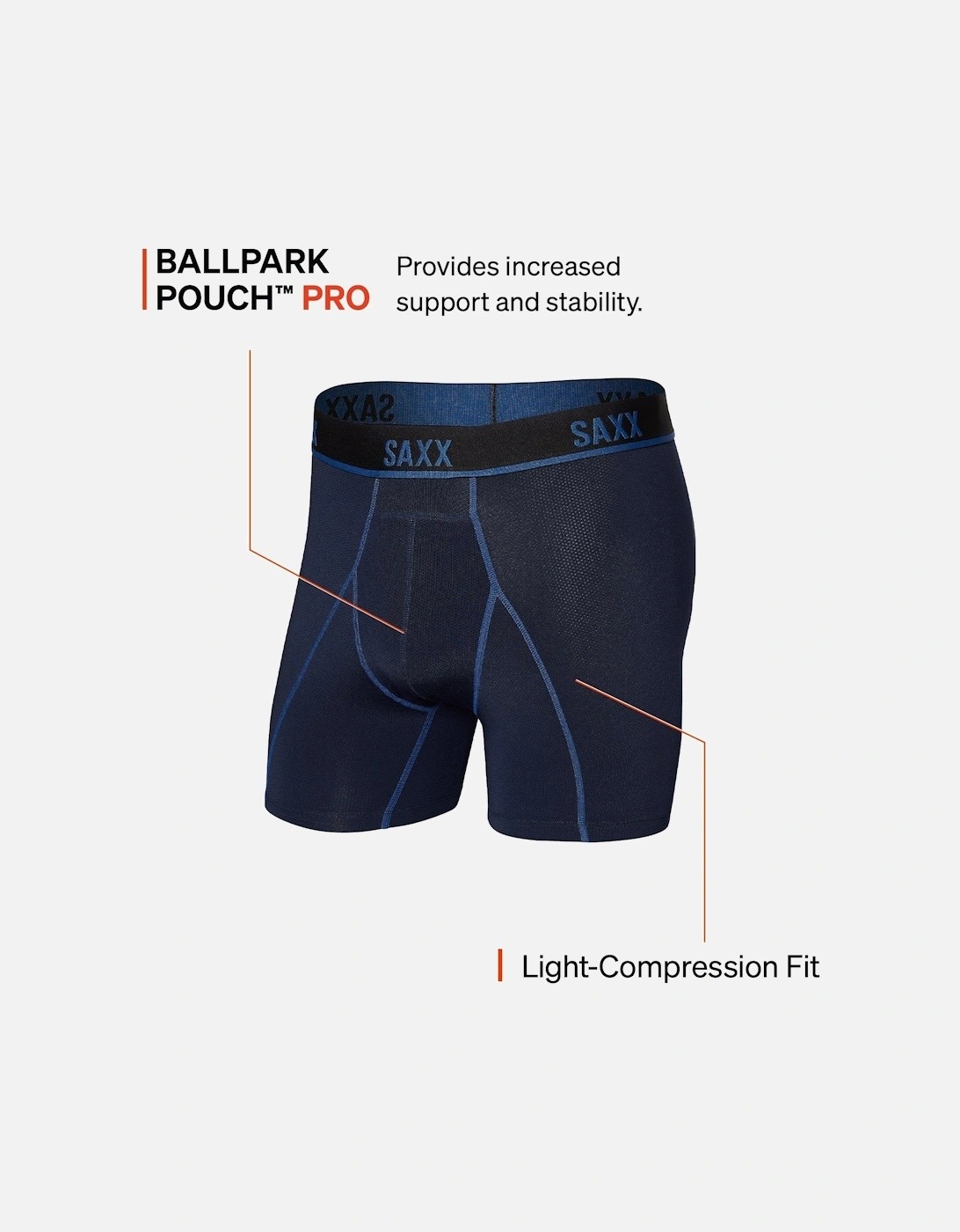 Kinetic Light Compression Mesh Boxer Brief, Navy / city blue