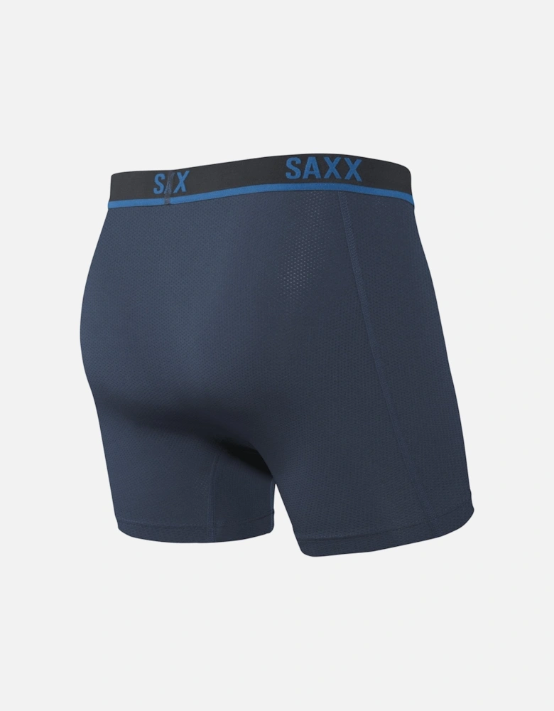 Kinetic Light Compression Mesh Boxer Brief, Navy / city blue