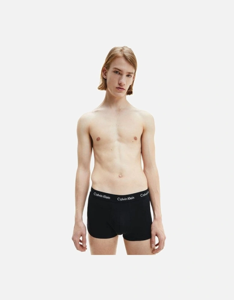 5-Pack Low-Rise Boxer Trunks, All Black