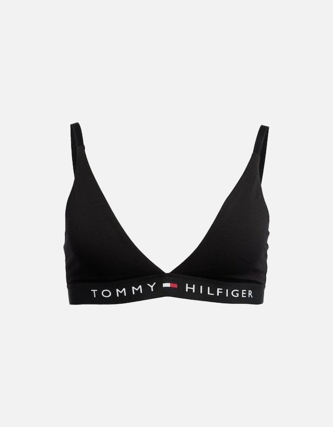 Tommy Hilfiger Women's TH Original Unlined Triangle Bra, Black - Size: XL