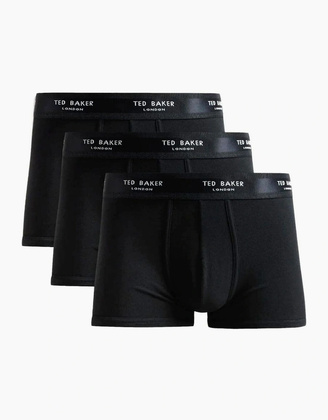 Ted Baker Men's Black 3-Pack Contrast Logo Boxer Trunks, - Size: 35/34/32
