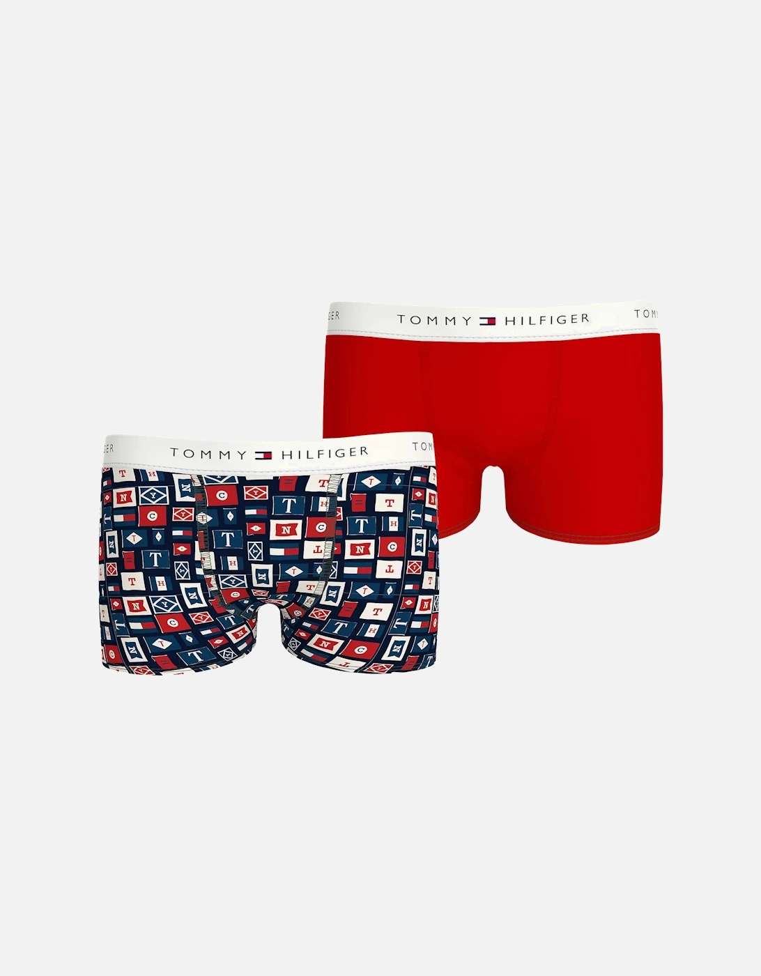 2-Pack Heritage Flag Print Boys Boxer Trunks, Red/Multi, 6 of 5