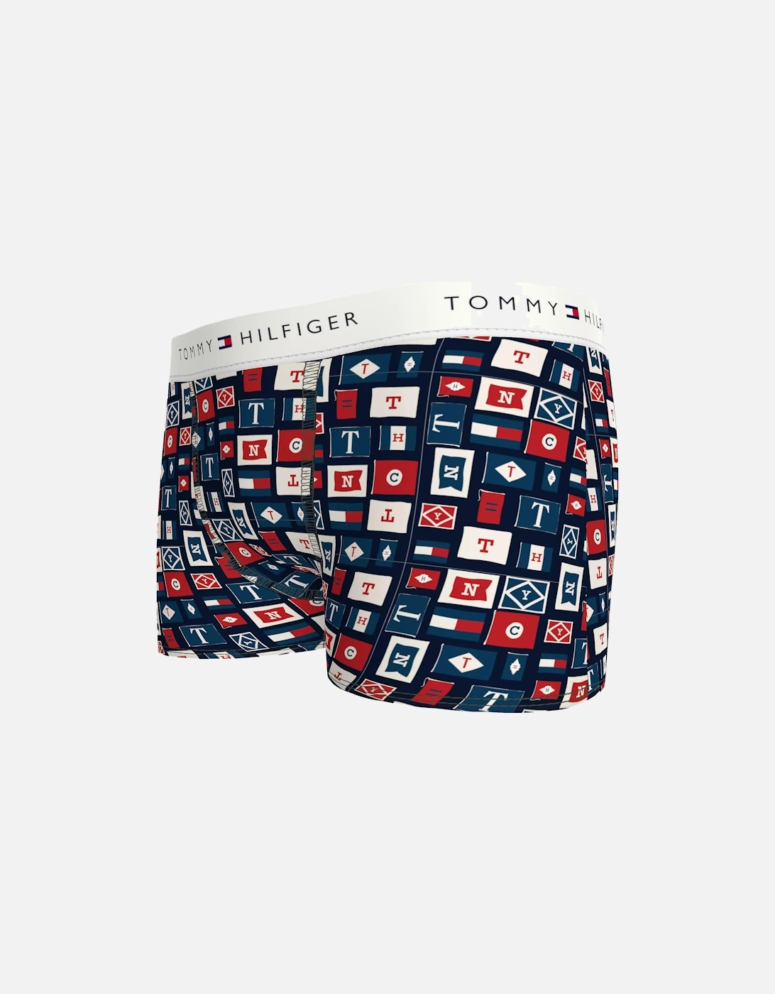 2-Pack Heritage Flag Print Boys Boxer Trunks, Red/Multi