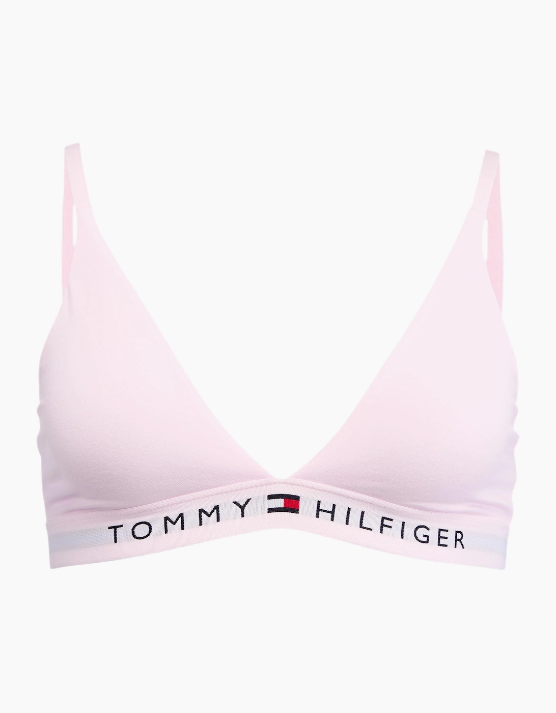 Tommy Hilfiger Women's Pink Th Original Unlined Triangle Bra, Light  M