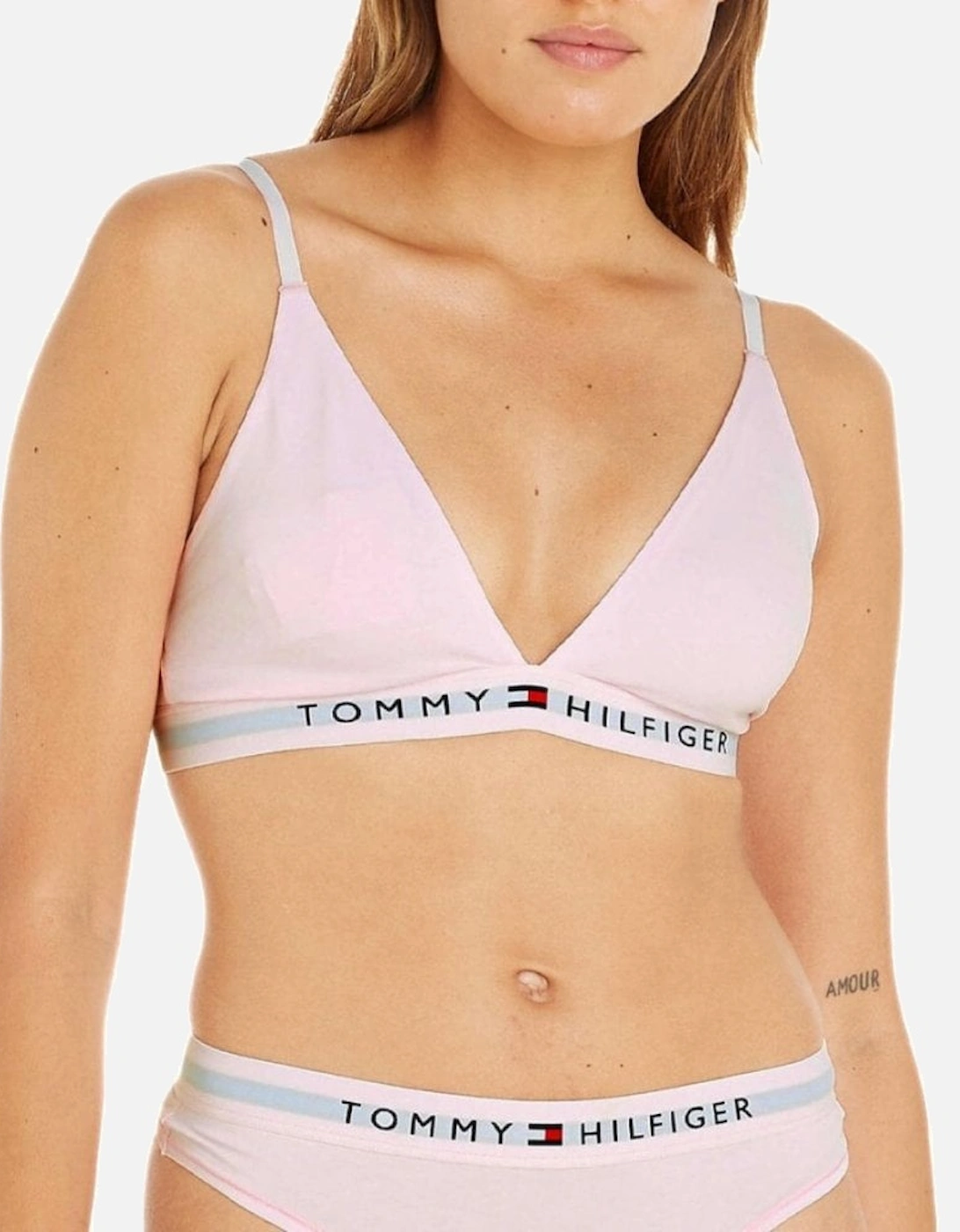 TH Original Unlined Triangle Bra, Light Pink