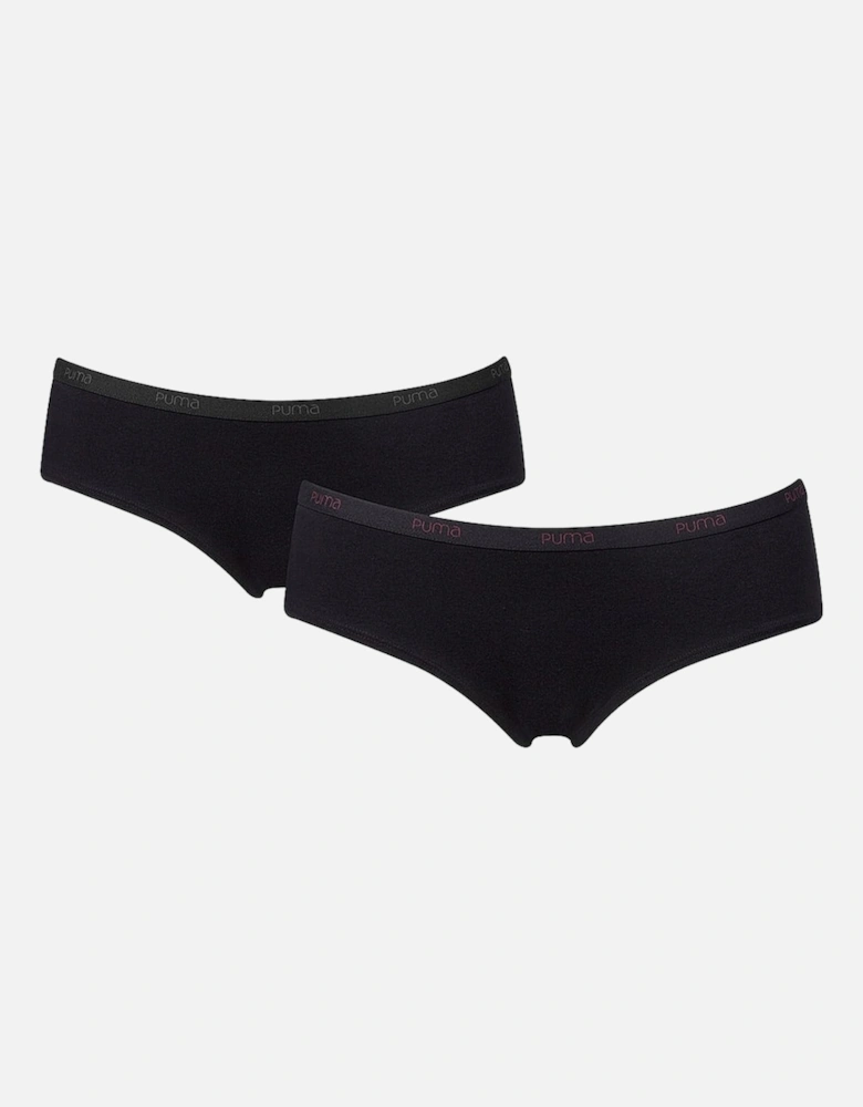 Cotton Stretch 2-Pack Basic Hipster Brief, Black