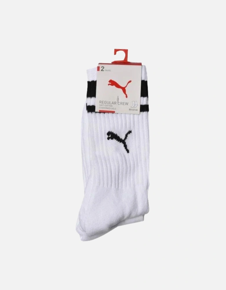 2-Pack Heritage Stripe Sports Socks, White