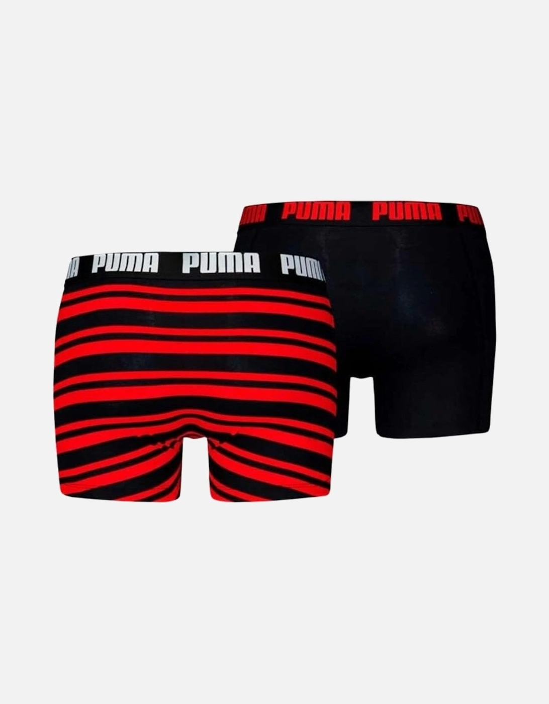 2-Pack Heritage Stripe Boxer Briefs, Red/Black