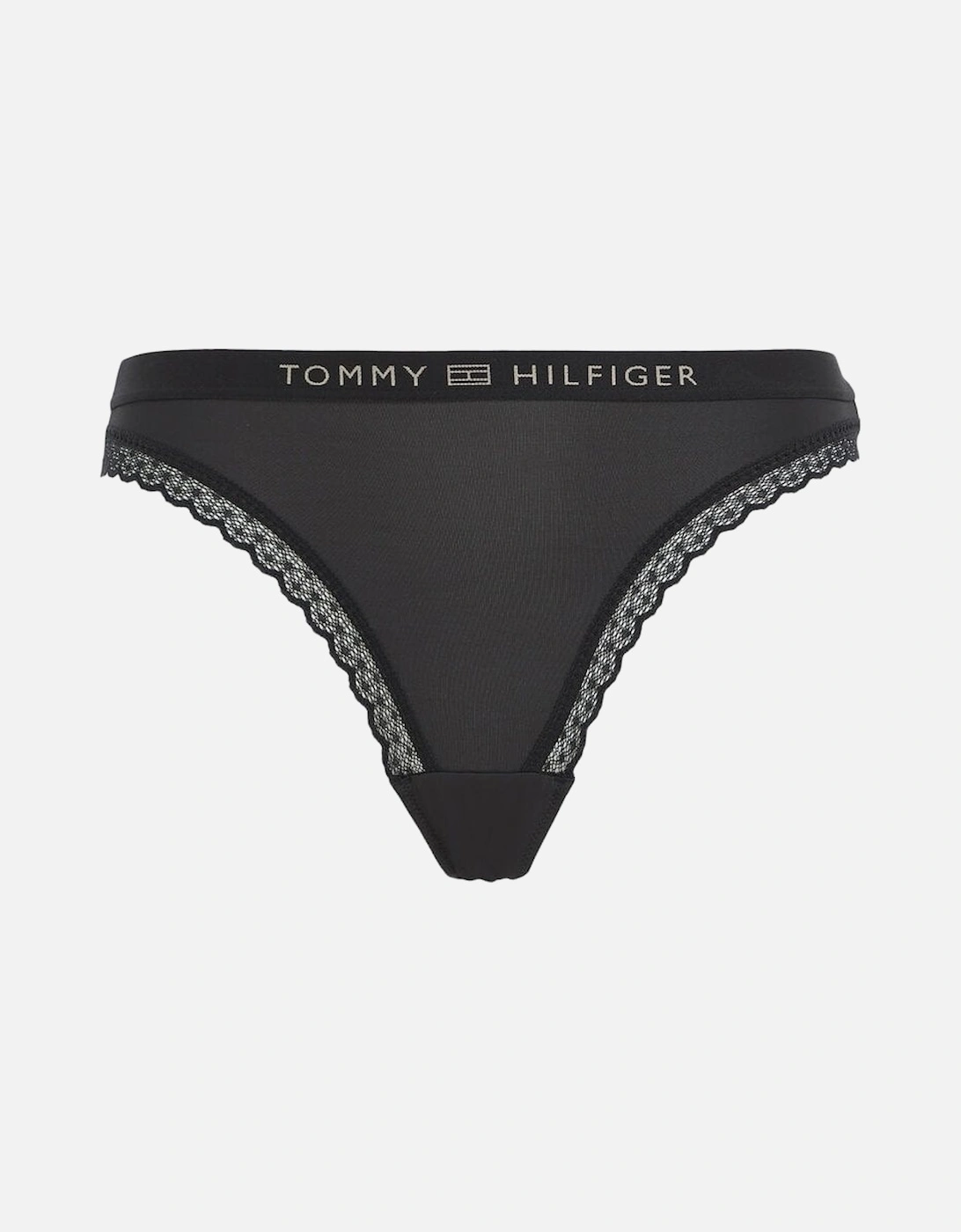 TH Tonal Logo Lace Bikini Brief, Black, 7 of 6