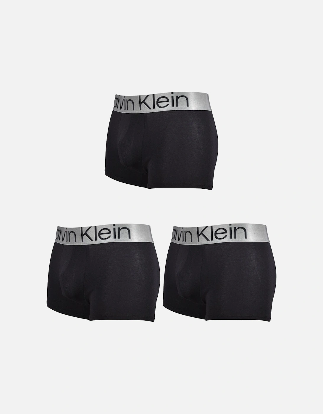 Reconsidered Steel Microfibre 3-Pack Low-Rise Boxer Trunks, Black