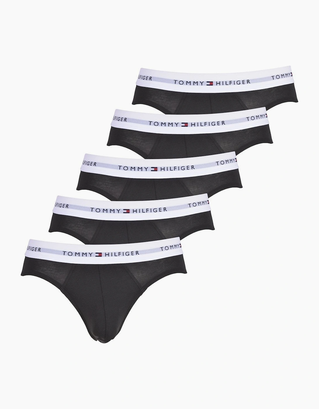Tommy Hilfiger Men's Black 5-Pack Signature Cotton Briefs, /White  32/30/31 S