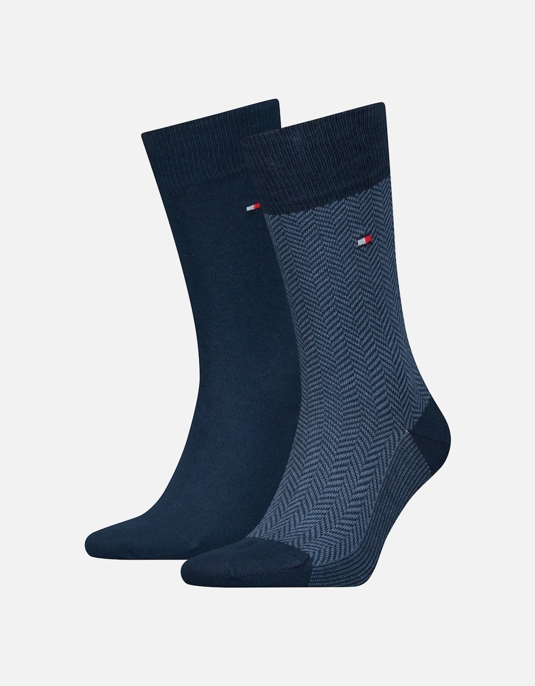 2-Pack Herringbone Pattern Socks, Navy, 3 of 2