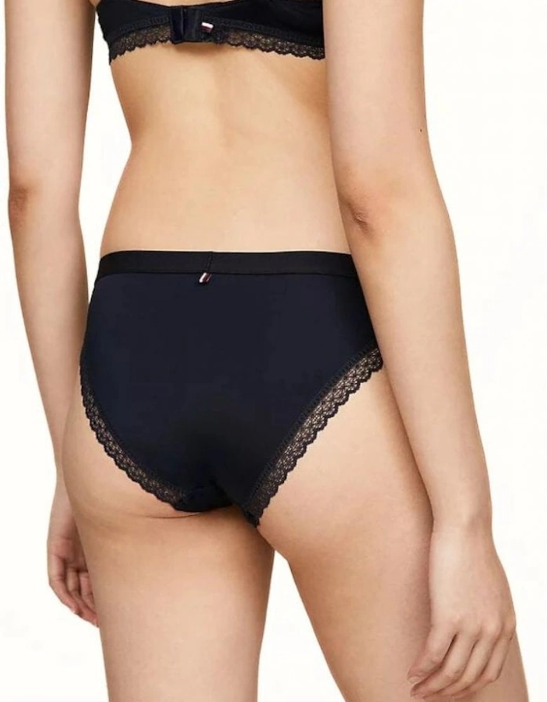 TH Tonal Logo Lace Bikini Brief, Navy