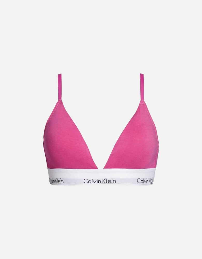 Modern Cotton Lift Triangle Bra, Bright Magenta