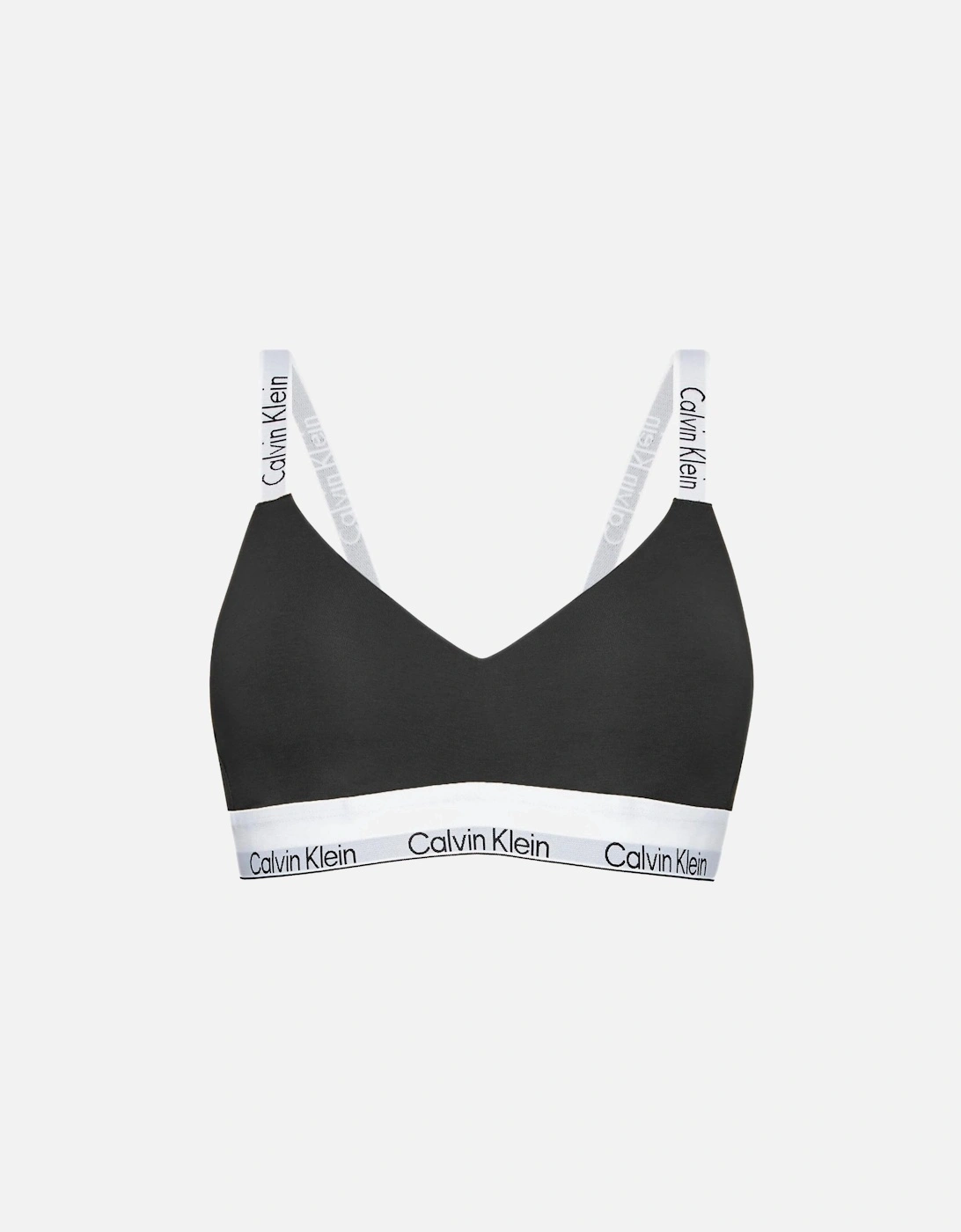 Modern Cotton Light Lined Bralette, Black