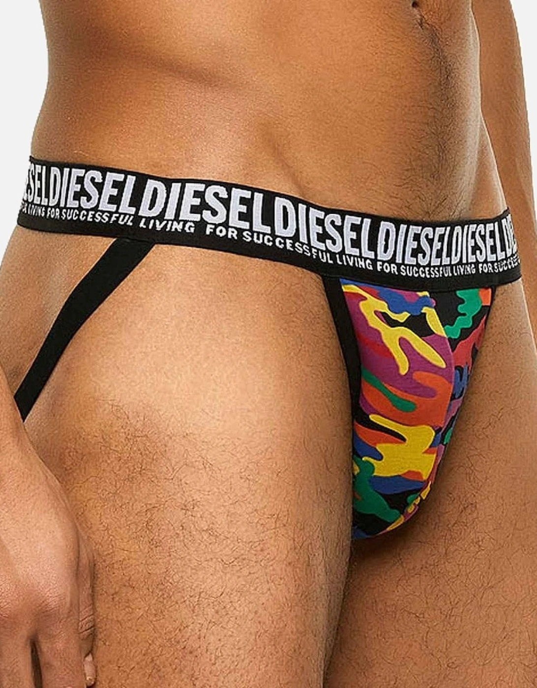 3-Pack Cotton Stretch Jockstrap, Camo Print / Pink / Black