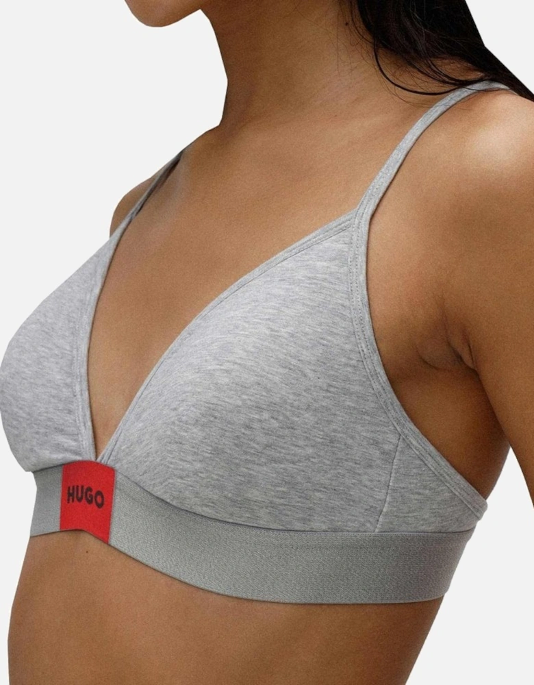 Red Label Padded Triangle Bra, Grey