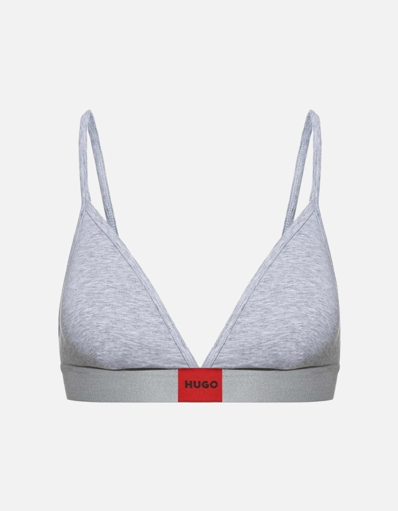 Red Label Padded Triangle Bra, Grey