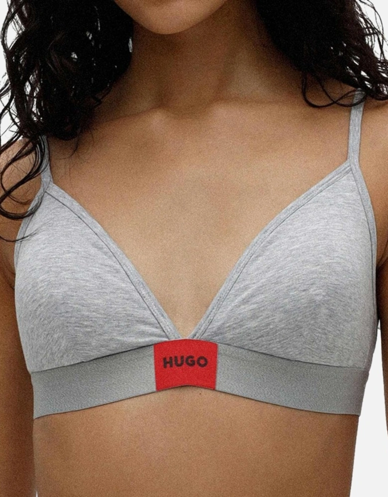 Red Label Padded Triangle Bra, Grey