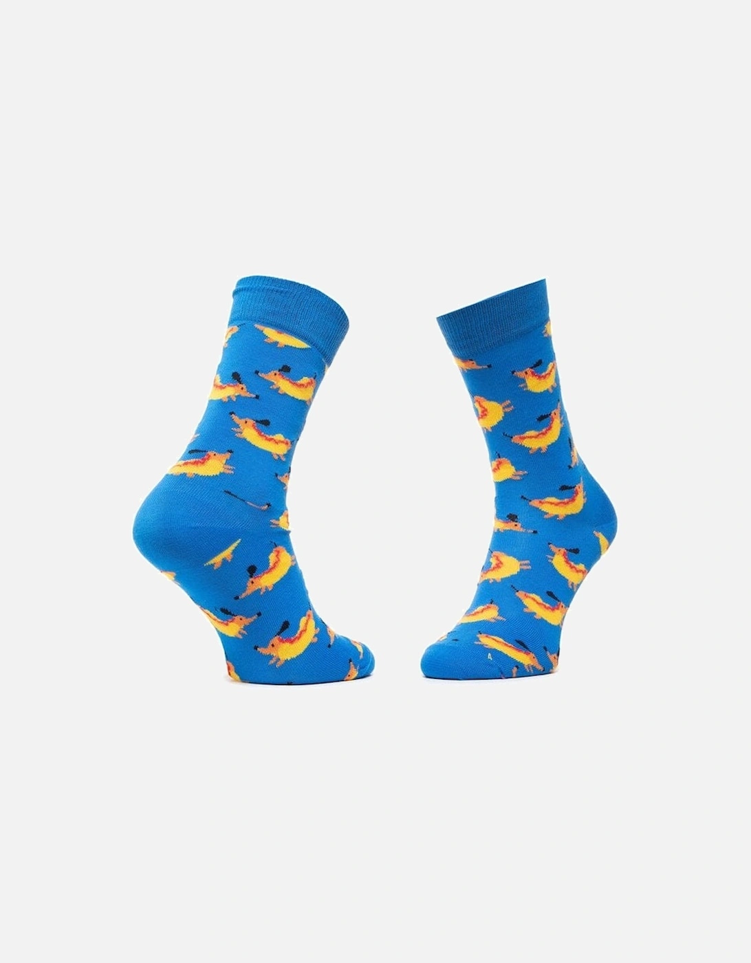 2-Pack Hot Dog Socks Gift Box, Black/Blue