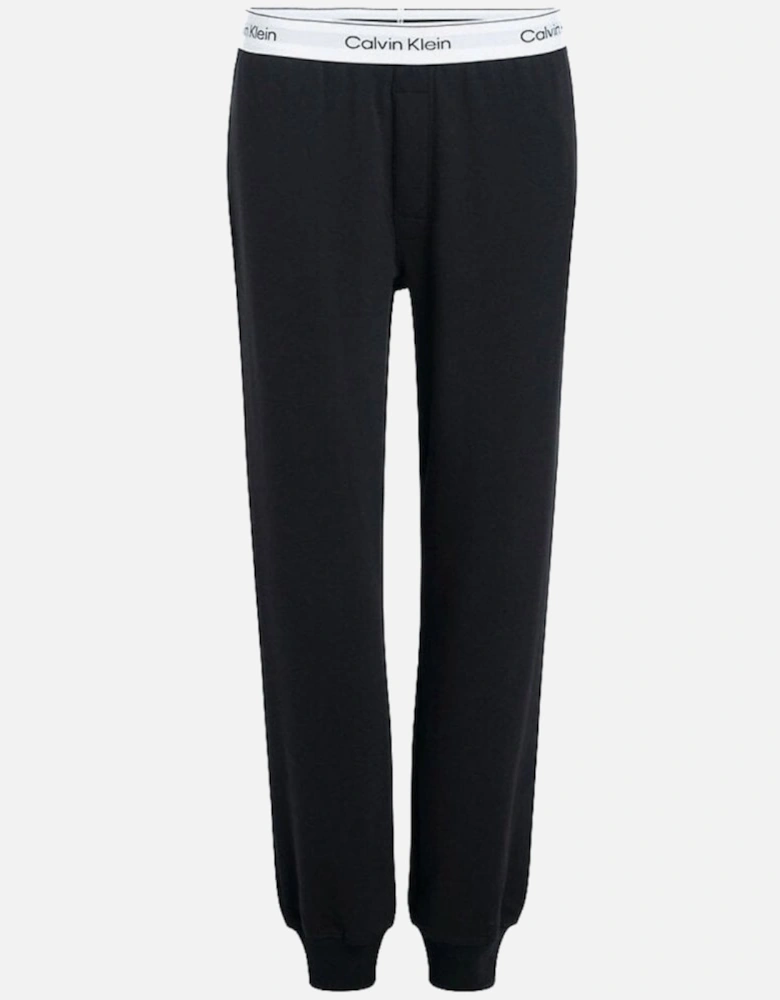 Modern Cotton Lounge Jogging Bottoms, Black