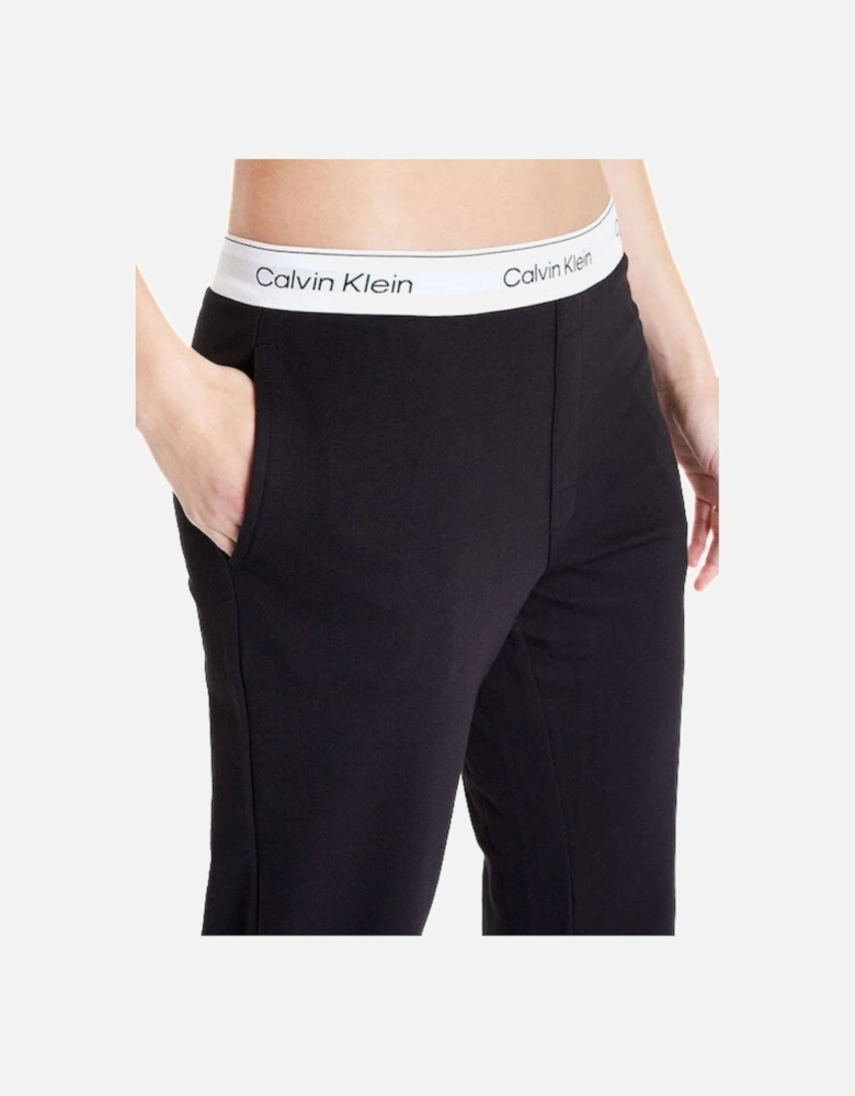 Modern Cotton Lounge Jogging Bottoms, Black