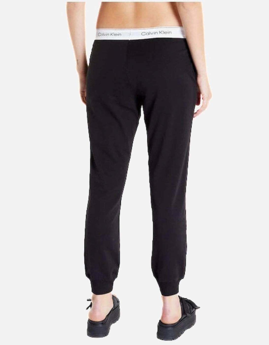 Modern Cotton Lounge Jogging Bottoms, Black