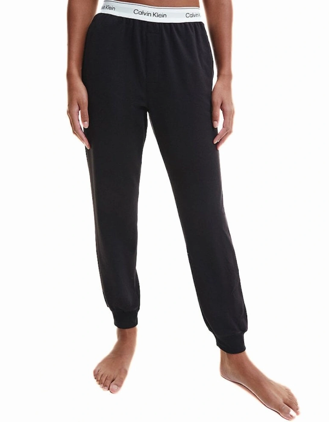 Modern Cotton Lounge Jogging Bottoms, Black