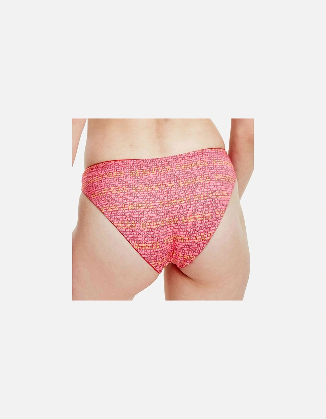 Reversible Swim Bikini Bottom, Logo WW AOP Pink