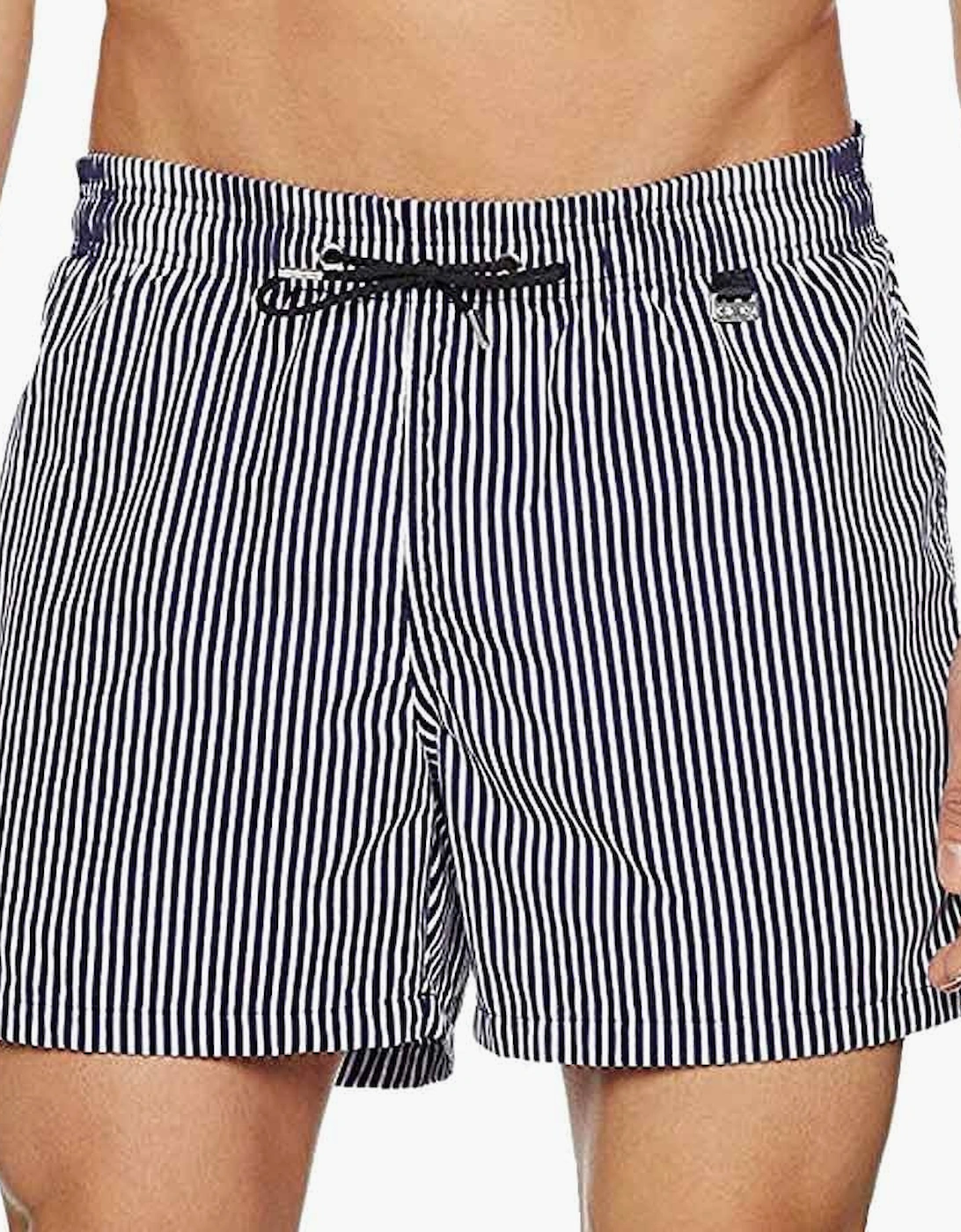 Hom Men's Regatta Beach Boxer, Navy Stripe - Size: 37/36/32