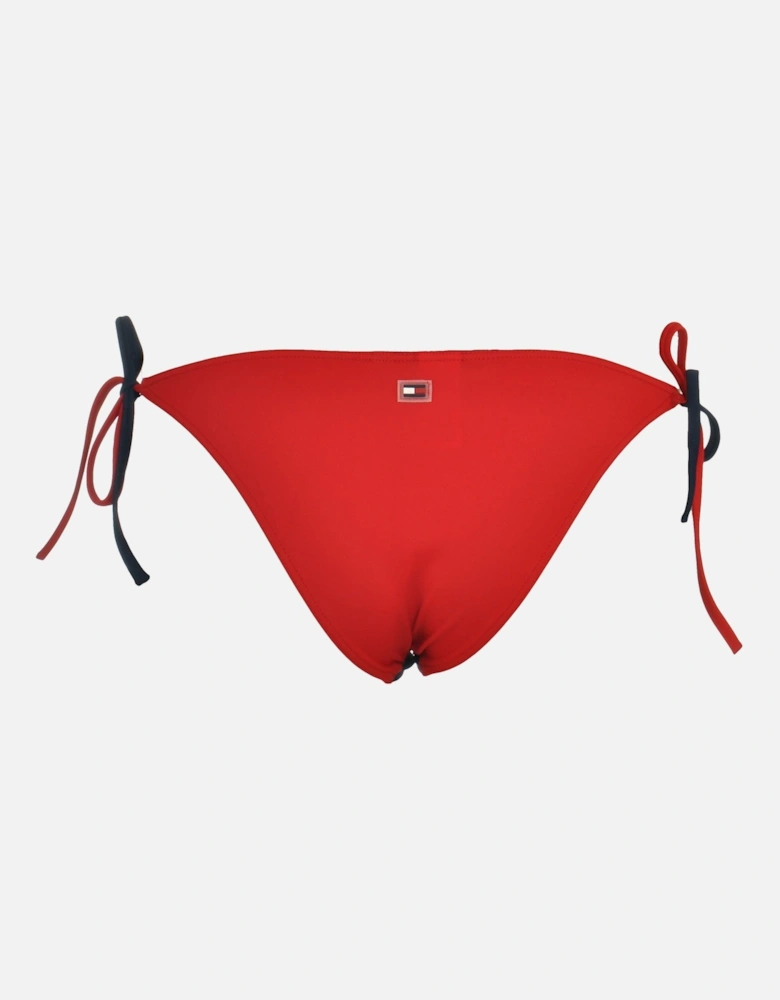 Cheeky Side Tie Bikini, Navy Blazer / Tango Red