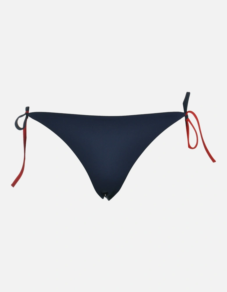 Cheeky Side Tie Bikini, Navy Blazer / Tango Red