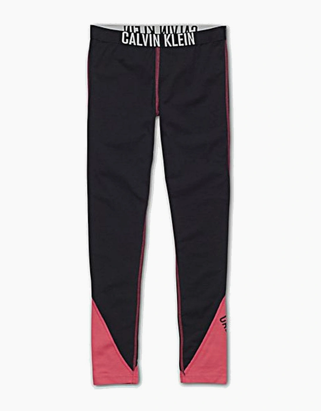 Calvin Klein Calvin Klein Girl's Girls Intense Power Leggings, Black / Pink Panels