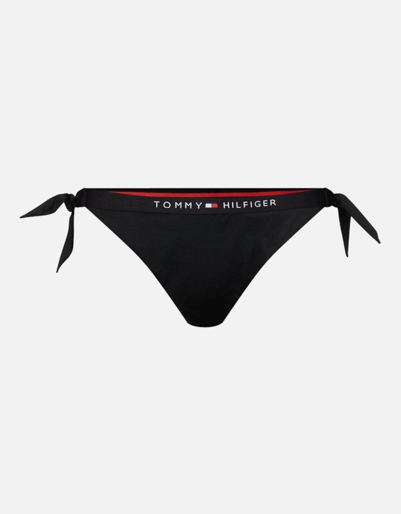 Cheeky Side Tie Logo Bikini, PVH Black