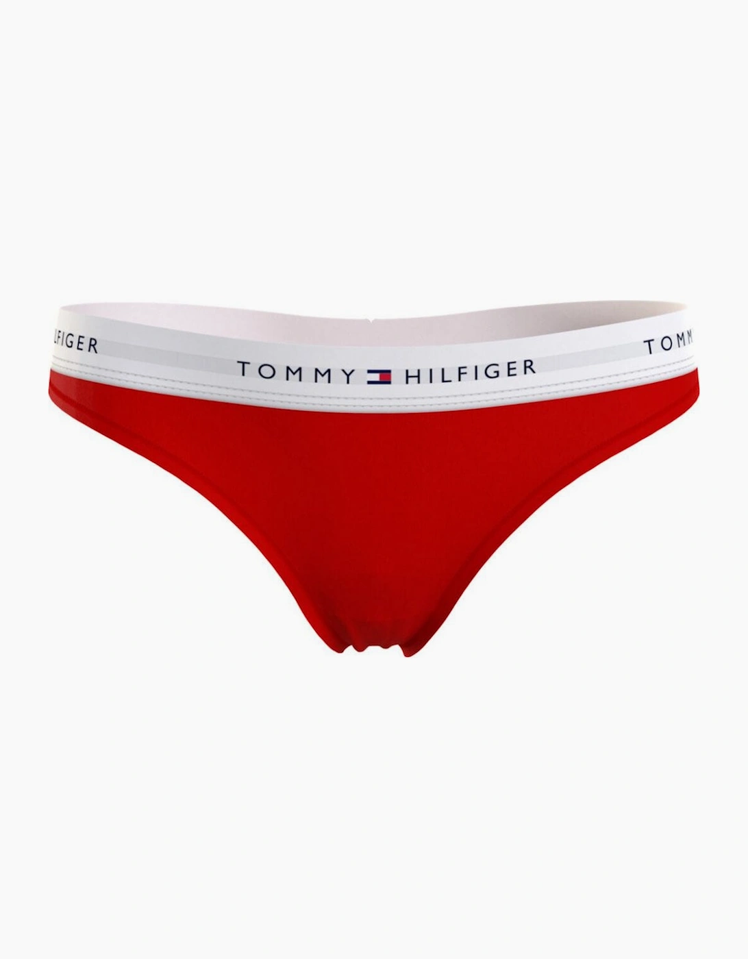 Tommy Hilfiger Women's Red Tommy Icons Thong,  12 M