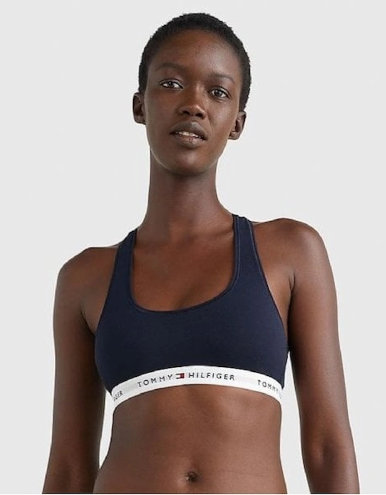 Tommy Icons Unlined Bralette, Navy