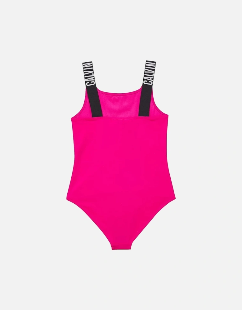 Girls Intense Power Swimsuit, Royal Pink