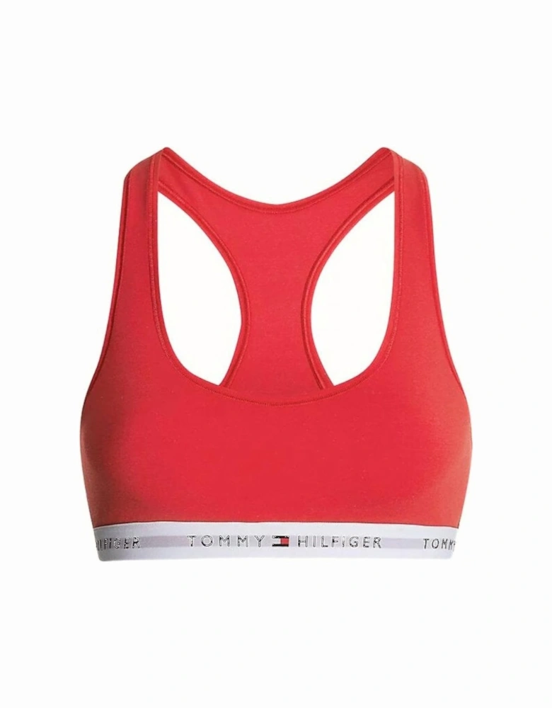 Tommy Icons Unlined Bralette, Red