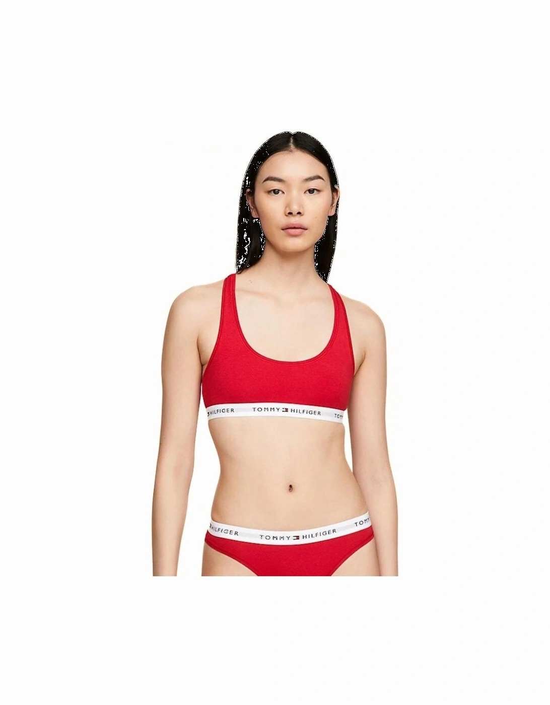 Tommy Icons Unlined Bralette, Red