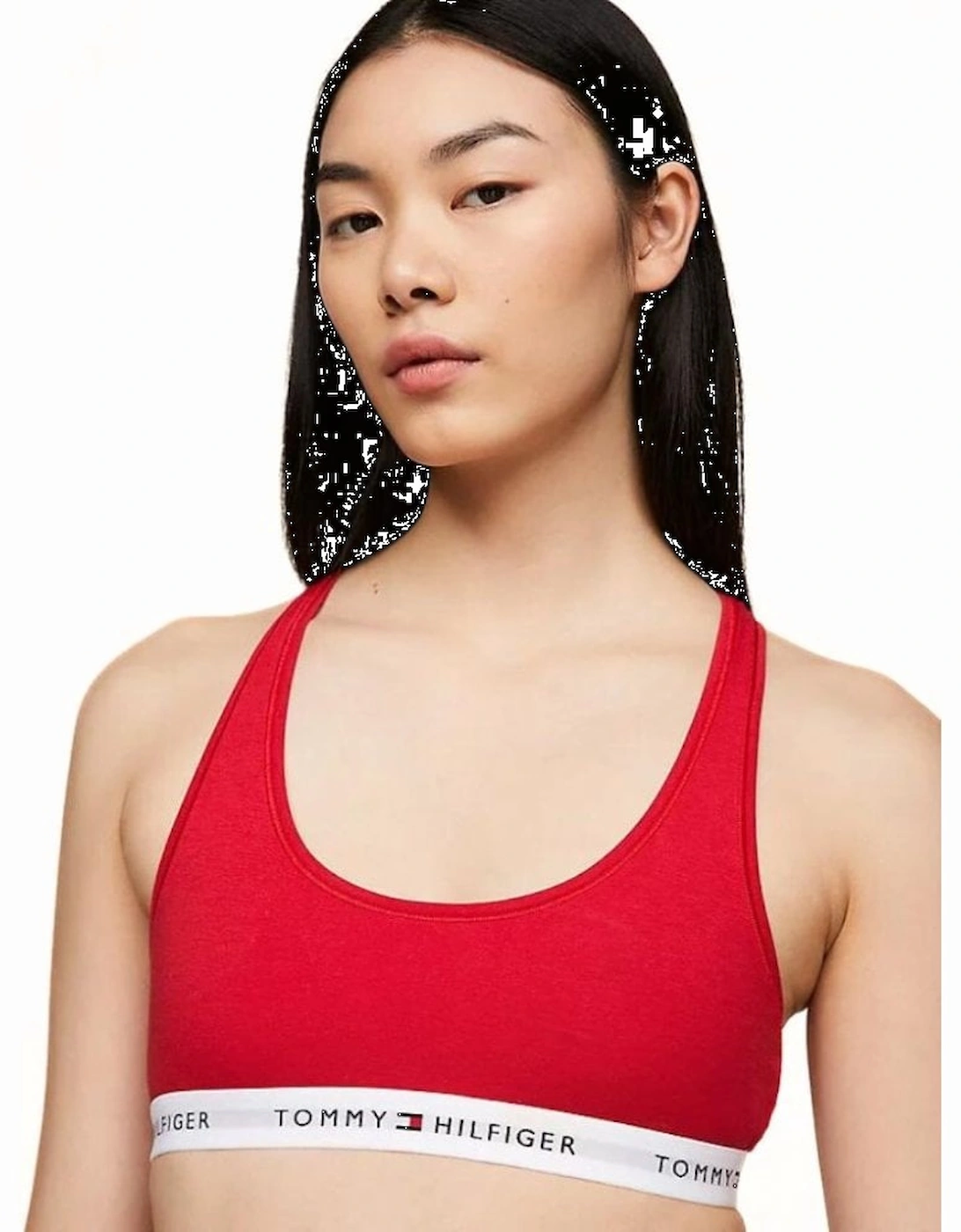 Tommy Icons Unlined Bralette, Red