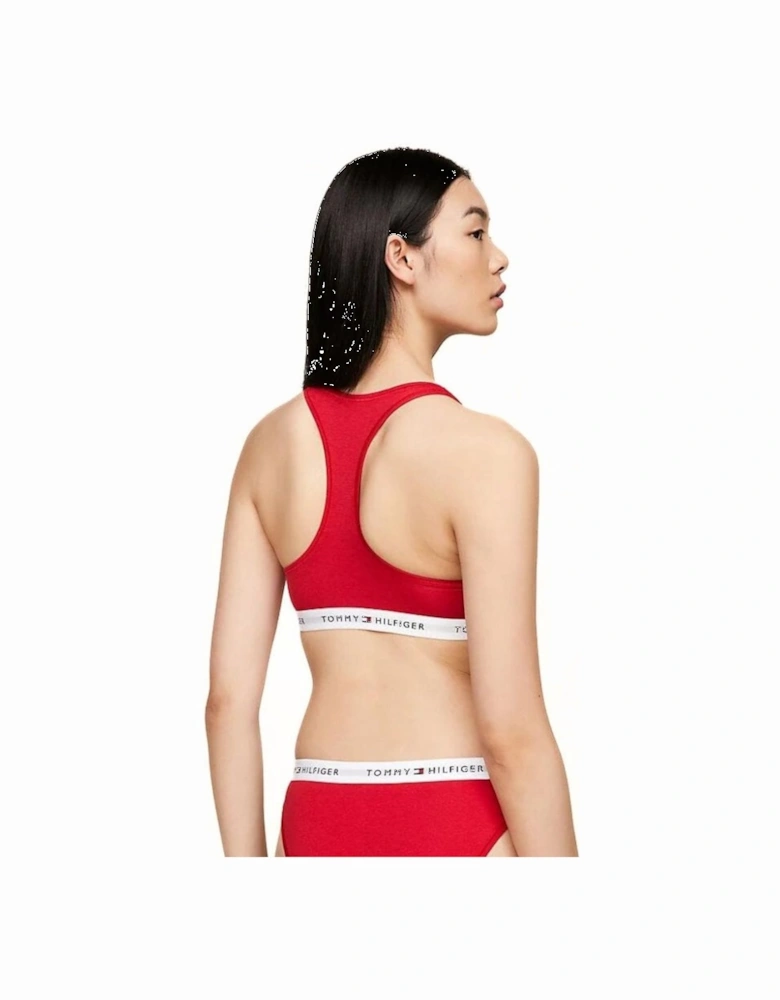 Tommy Icons Unlined Bralette, Red