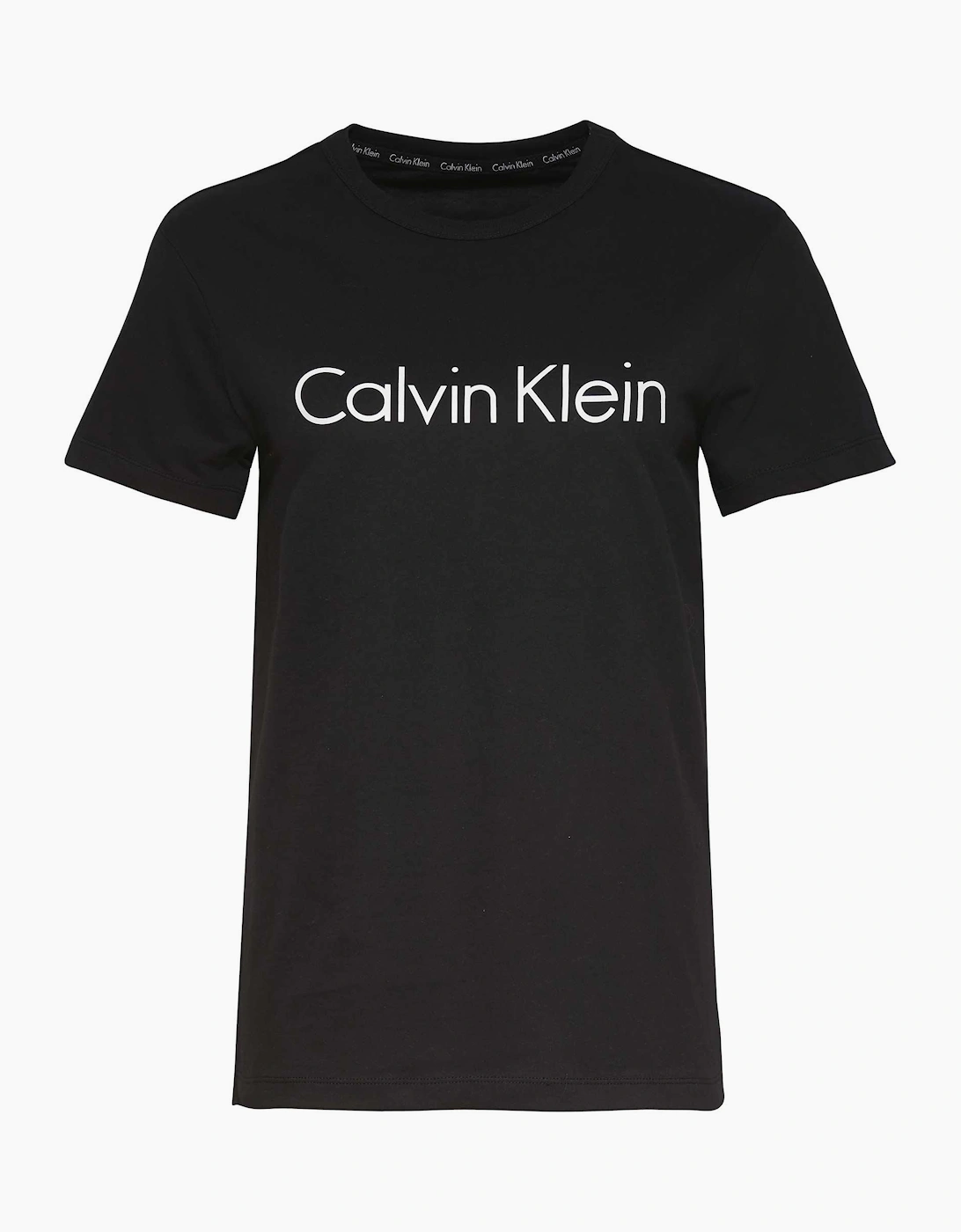 Calvin Klein Women's Logo Crew Neck T-Shirt, Black - Size, 10/8