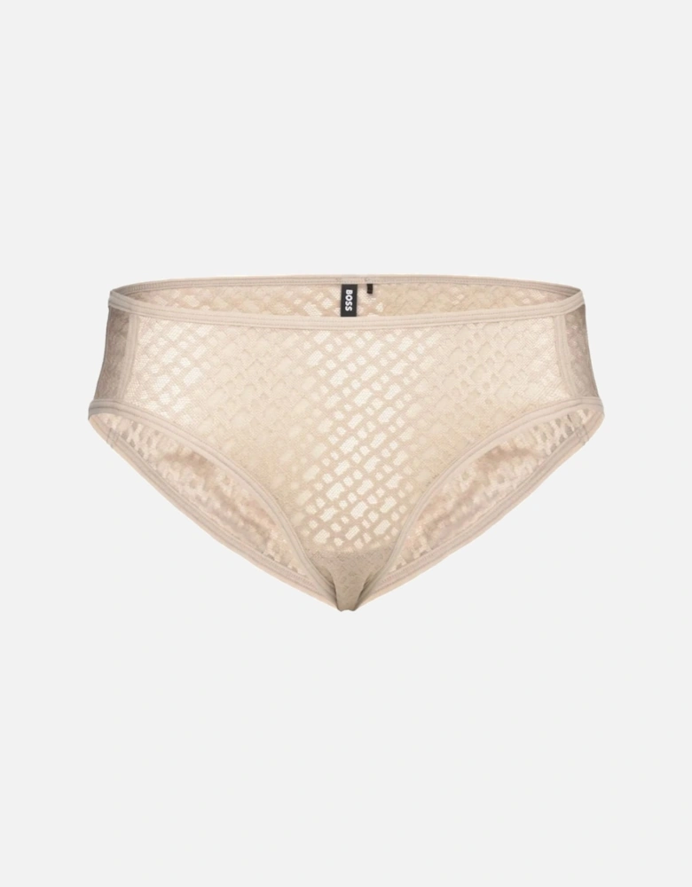 B-Lace Brief, Open Beige