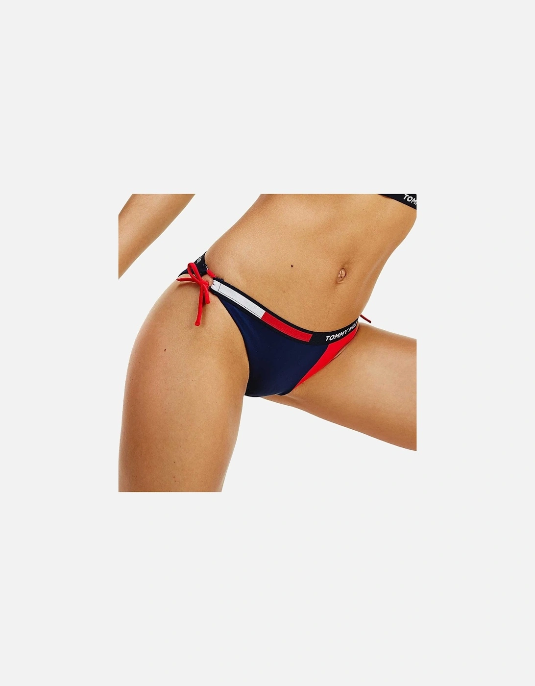 Cheeky String Side Tie Bikini Bottoms, Pitch Blue