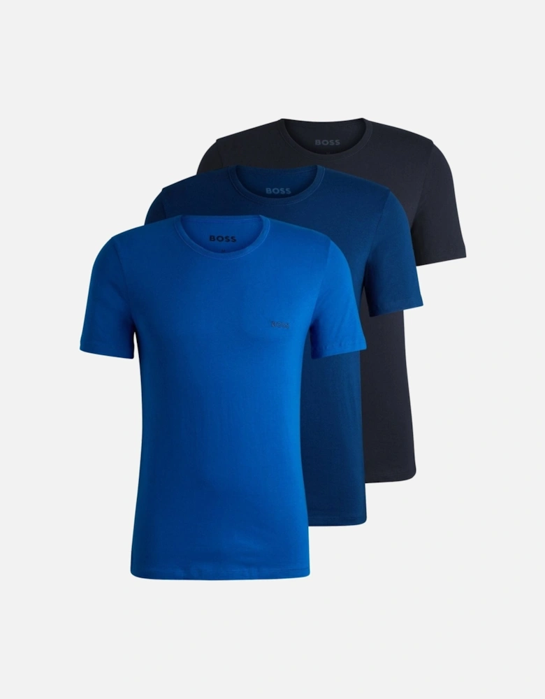 3-Pack Crew-Neck T-Shirts, Blue Combination