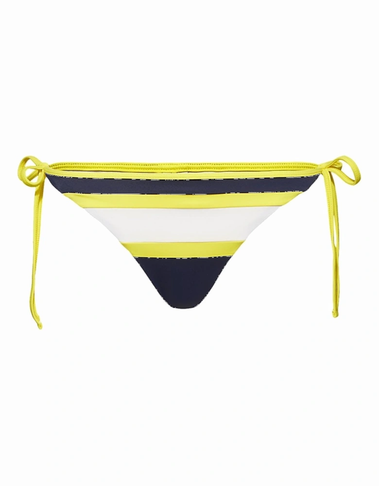 Cheeky String Side Tie Swim Bikini, Navy Blazer