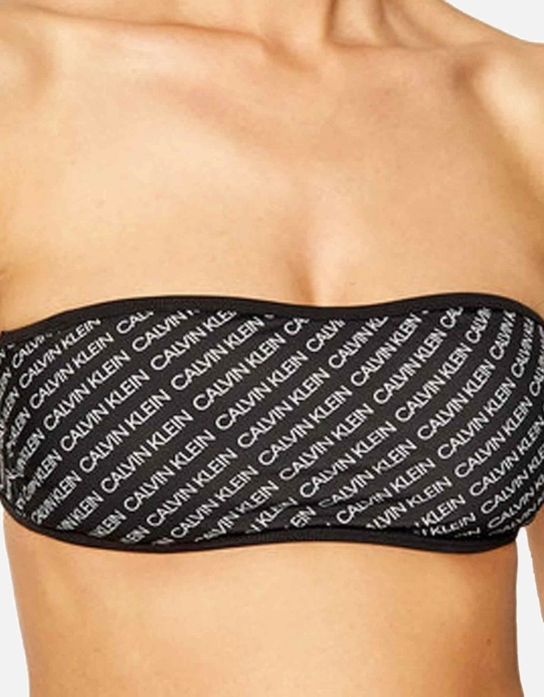 Bandeau Swim Top, Core Diagonal Logo